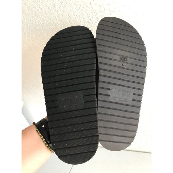 ANDREA - WOMENS TAN DOUBLE BUCKLE CLOSURE SLIP-ON SANDALS SIZE 9 - Picture 7 of 8